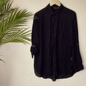 Sheer Long Sleeve Tunic